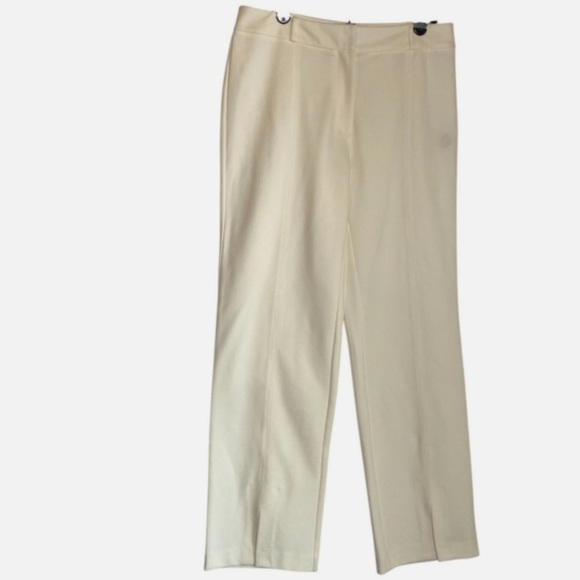 NWOT J. McLaughlin Deanne Split-Front Hem Knit Straight-Leg Cropped Pants SZ 8 - Picture 2 of 7